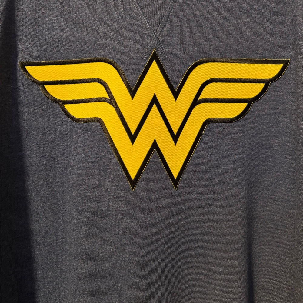 Wonder Woman Custom Denim French Terry Sweatshirt Size 2XL - Picture 3 of 8